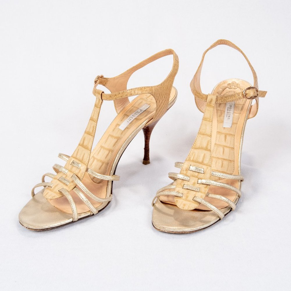 Pollini T-Strap High Heel Sandals